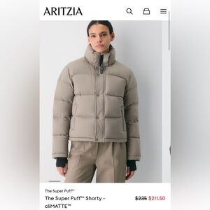NWOT Aritzia Super Puff Shorty Climate Jacket